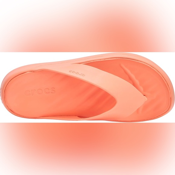 NEW Crocs Sz 8 Orange Getaway Platform Wedge Flip Flops Sandals - Picture 4 of 7